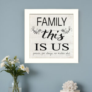 Family This is Us  White Framed Print Wall Art