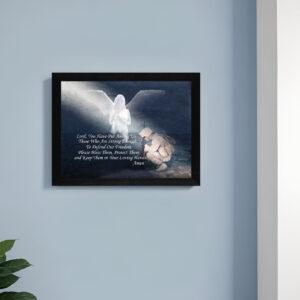 Protect our Soldiers Black Framed Print Wall Art