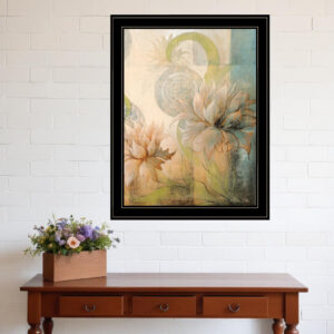 Meandering Flowers II  Black Framed Print Wall Art