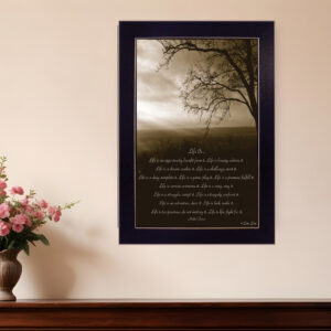 Life Is  Black Framed Print Wall Art
