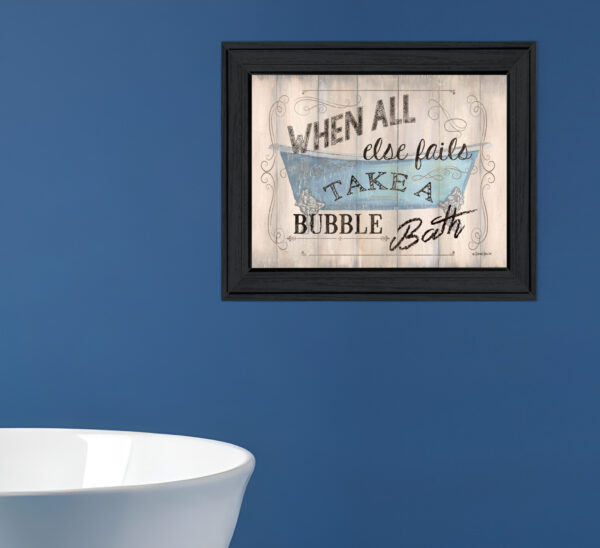 Bathroom Humor  Black Framed Print Bathroom Wall Art