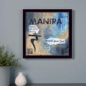 Yoga Series Mantra Black Framed Print Wall Art