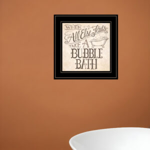 When All Else Fails  Black Framed Print Bathroom Wall Art