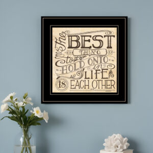 Each Other  Black Framed Print Wall Art