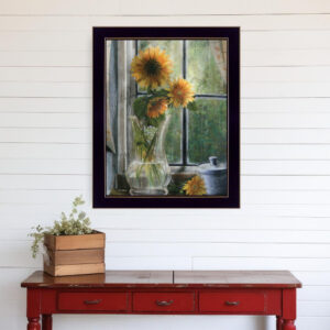 Morning Flower  Black Framed Print Wall Art