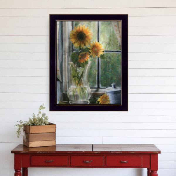 Morning Flower  Black Framed Print Wall Art