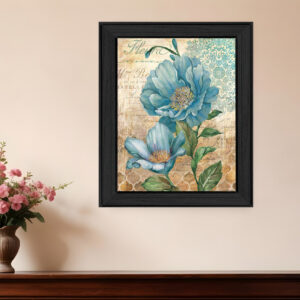 Paris Blue I Black Framed Print Wall Art