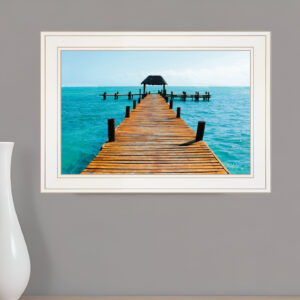 Pier White Framed Print Wall Art