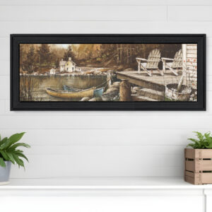 Winter Black Framed Print Wall Art