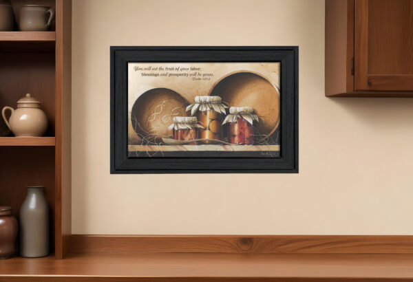 Blessings and Prosperity  Black Framed Print Wall Art