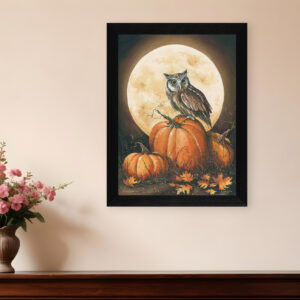 In the Pumpkin Patch Black Framed Print Wall Art
