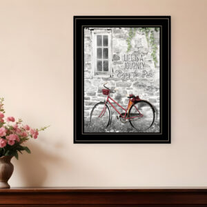 Life is a Journey  Black Framed Print Wall Art