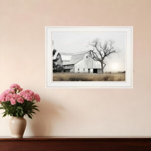 Ohio Fields I  White Framed Print Wall Art