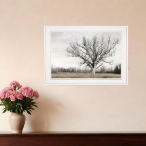 Earth and Sky  White Framed Print Wall Art