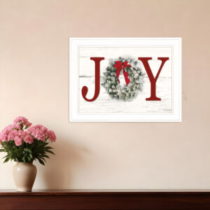 Christmas Joy  White Framed Print Wall Art