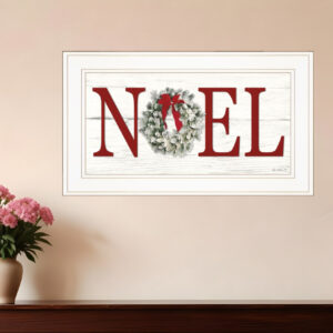 Christmas Noel  White Framed Print Wall Art