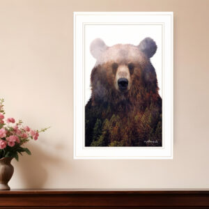 King of the Forest  White Framed Print Wall Art