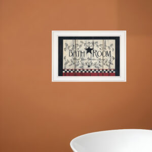 Bathroom White Framed Print Bathroom Wall Art