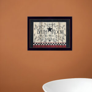 Hot Bath  Black Framed Print Bathroom Wall Art