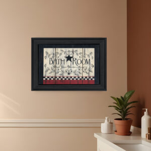 Bathroom  Black Framed Print Bathroom Wall Art
