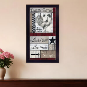 Cherish The Small things  Black Framed Print Wall Art