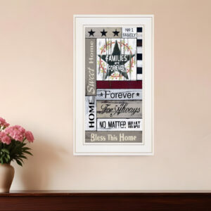 Families are Forever  White Framed Print Wall Art