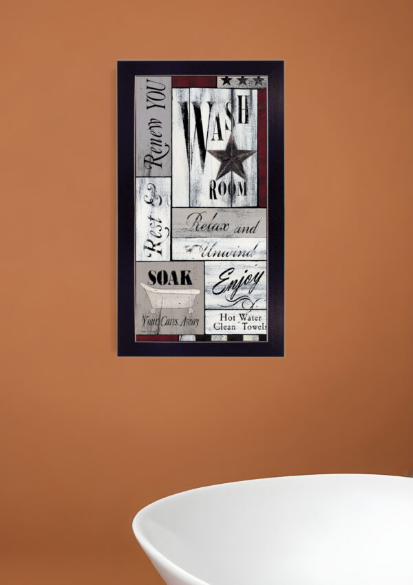 Soak Your Cares Away  Black Framed Print Bathroom Wall Art - Image 2