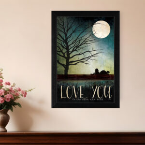 Love You Farm Black Framed Print Wall Art
