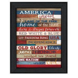 America Proud  Black Framed Print Wall Art