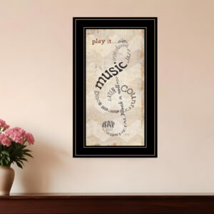 Play It  Black Framed Print Wall Art
