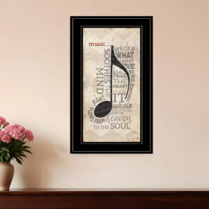 Music  Black Framed Print Wall Art