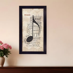 Music  Black Framed Print Wall Art