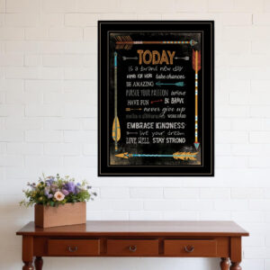 Today Is a Brand New Day  Black Framed Print Wall Art