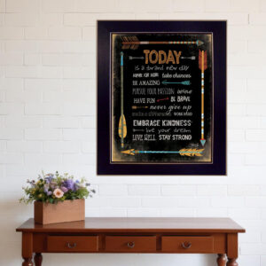 Today is a Brand New Day  Black Framed Print Wall Art