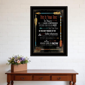 This is Your Time  Black Framed Print Wall Art