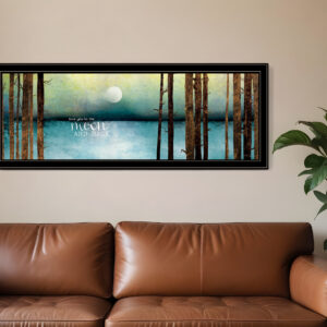 Love You to the Moon and Back  Black Framed Print Wall Art