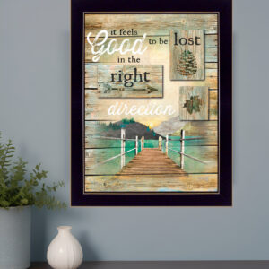 Go to the Lake Black Framed Print Wall Art