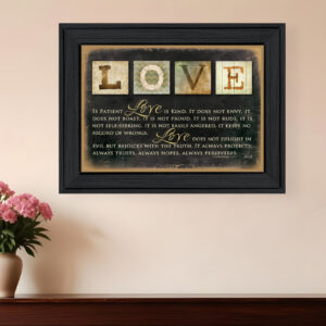 Love  Black Framed Print Wall Art