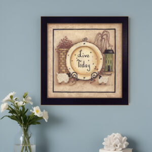 Live Today  Black Framed Print Wall Art