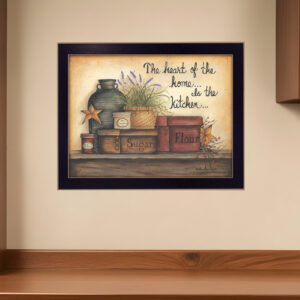 Heart of the Home  Black Framed Print Kitchen Wall Art