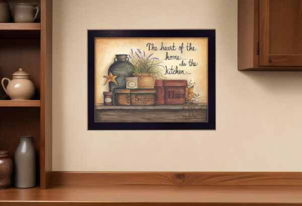Heart of the Home  Black Framed Print Kitchen Wall Art