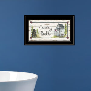 Country Bath  Black Framed Print Bathroom Wall Art
