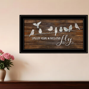 Spread Your Wings and Fly  Black Framed Print Wall Art