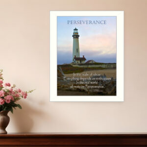 Perseverance  White Framed Print Wall Art