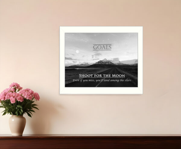 Goals  White Framed Print Wall Art