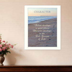 Character  White Framed Print Wall Art