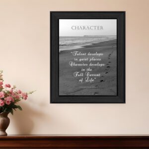 Character  Black Framed Print Wall Art