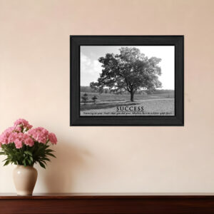 Success  Black Framed Print Wall Art