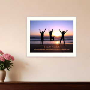 Teamwork  White Framed Print Wall Art