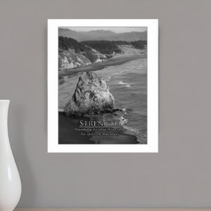 Strength  White Framed Print Wall Art